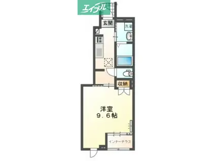 フロード・N(1K/1階)の間取り写真