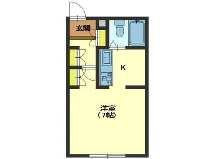 千代台レジデンス真(1K/3階)の間取り写真