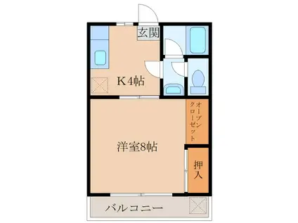 田代アパート(1K/2階)の間取り写真