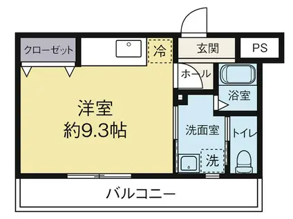 TKマンションIII(ワンルーム/1階)の間取り写真