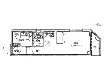クリアル プレミア目黒 CREAL PREMIER目黒(ワンルーム/1階)の間取り写真