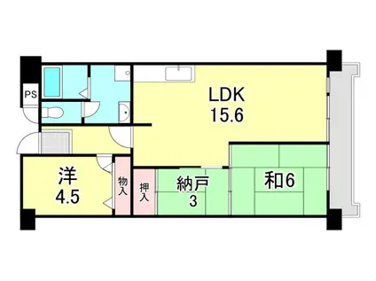 UR武庫川 32号棟(2LDK/10階)の間取り写真