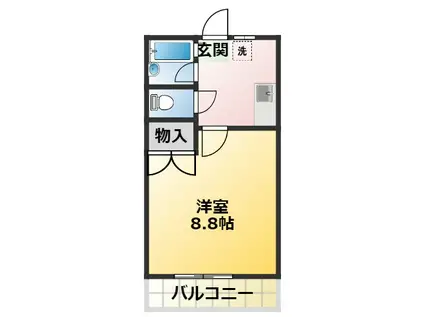 FOREST(1K/3階)の間取り写真