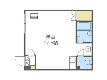 アレイ18(ワンルーム/1階)の間取り写真