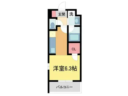 甲子園ガーデンズ(1K/2階)の間取り写真