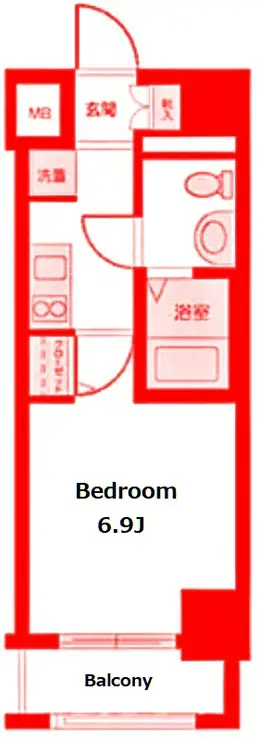 ライジングプレイス桜木町二番館 2階階 間取り