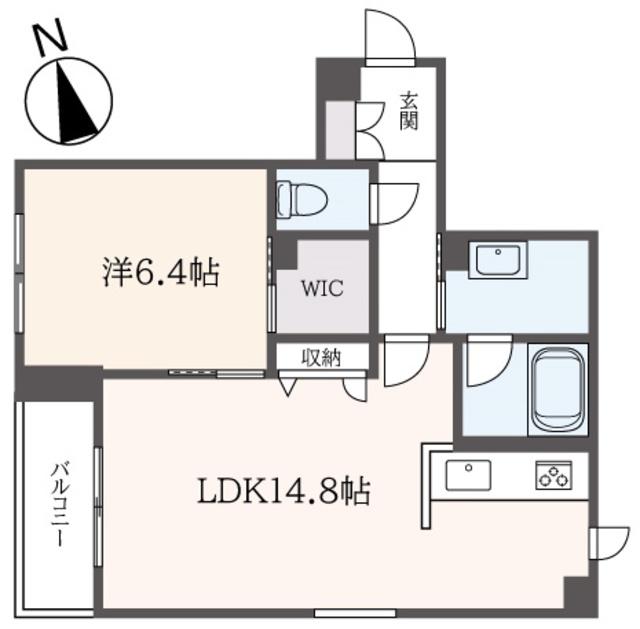 リバーテラス狛江(1LDK/3階)の間取り写真