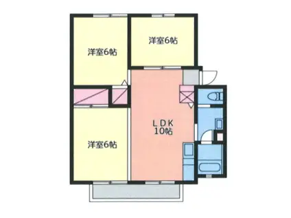 パレーシャル太平台I(3LDK/1階)の間取り写真