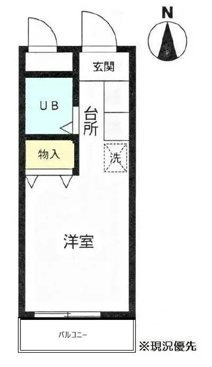 グリーンハイツエドヤ 3階階 間取り