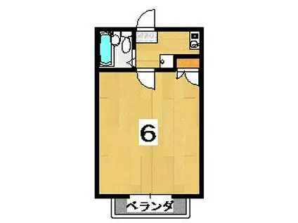 オルビス・ミソノ(1K/3階)の間取り写真