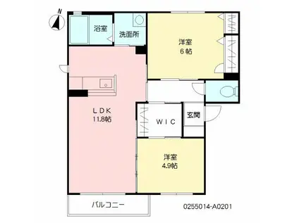 メゾンエスポワール I(2LDK/2階)の間取り写真