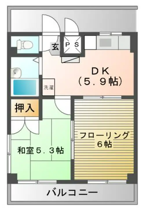 クリーンヴィレッジ市川 2階階 間取り