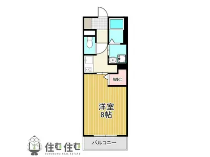 スカイパラスIII(1K/1階)の間取り写真