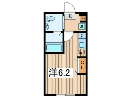 ハーミットクラブハウス 二俣川III(ワンルーム/1階)の間取り写真