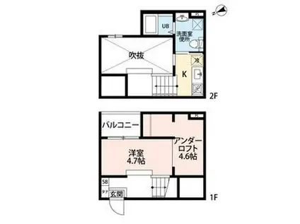 CELESTE五女子(ワンルーム/1階)の間取り写真