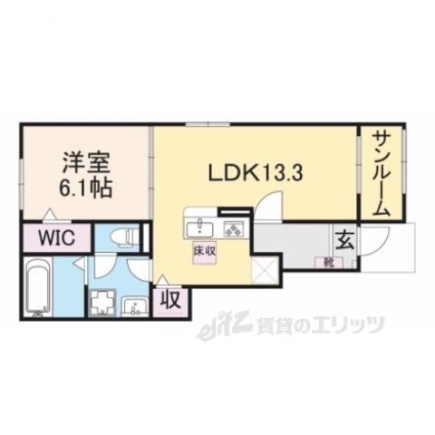 グラン・サフィールⅠ(1LDK/1階)の間取り写真