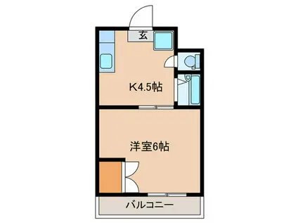 騎射場山元マンション(1K/2階)の間取り写真