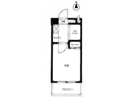 ICCプラザ浦和(1K/2階)の間取り写真