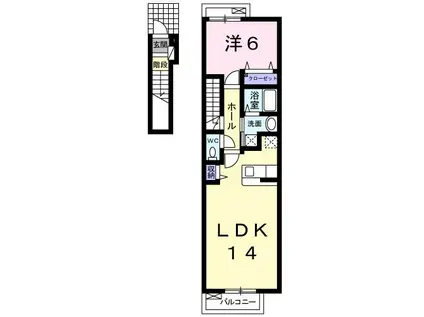 エムズ サニーガーデンIII(1LDK/2階)の間取り写真