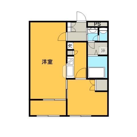 レオパレスコラッジオ(1LDK/1階)の間取り写真