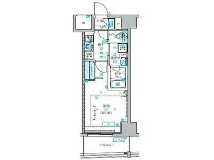 ベルシード横濱大通公園(1K/4階)の間取り写真