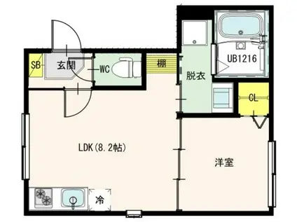 TERRAS KASAI(1LDK/2階)の間取り写真