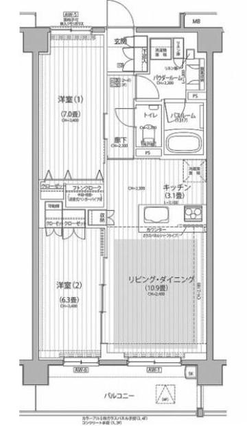 Nステージ東小金井(2LDK/2階)の間取り写真
