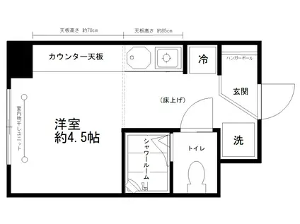 サンハイム田町(ワンルーム/8階)の間取り写真