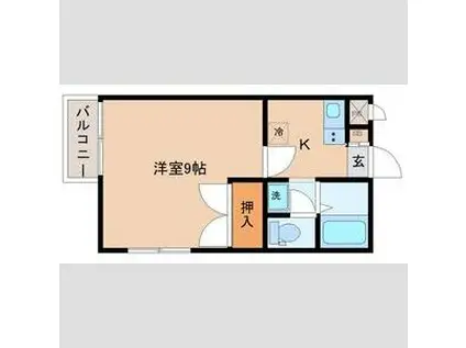 STAYニュータイプビル(1K/4階)の間取り写真