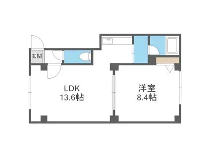 プロミネンス(1LDK/3階)の間取り写真