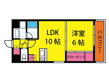 マドンナTOWN RITZ(1LDK/8階)の間取り写真