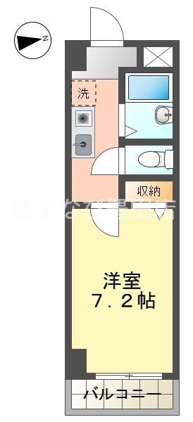 チェリーフォート(1K/1階)の間取り写真