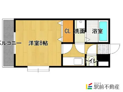 フルスリーラ(1K/2階)の間取り写真