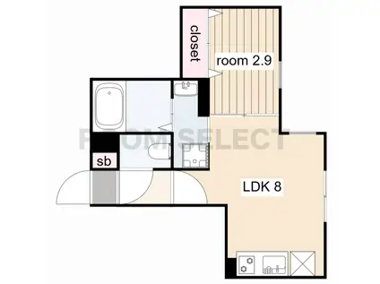 LUORE浅間町(1LDK/1階)の間取り写真