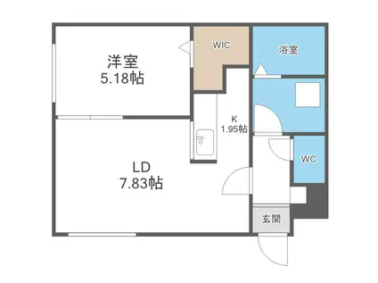 J-ECOA北27条(1LDK/4階)の間取り写真