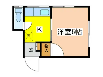 フローラ西荻(1K/2階)の間取り写真