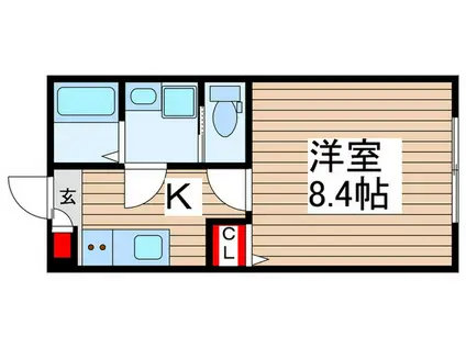 TOIVE馬橋(1K/1階)の間取り写真