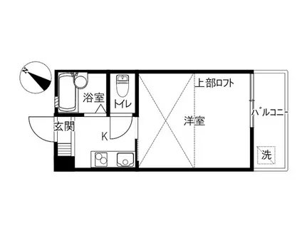 パスト小立野(1K/1階)の間取り写真