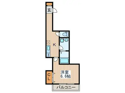 BLANC NOIR(1K/3階)の間取り写真