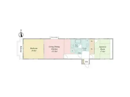 ビクトリアハイツ南町田(2LDK/2階)の間取り写真