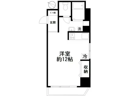かすがマンション初台(ワンルーム/4階)の間取り写真