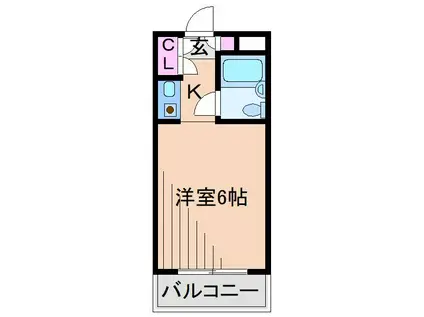 メゾン・ド・ブランシュバール(ワンルーム/4階)の間取り写真