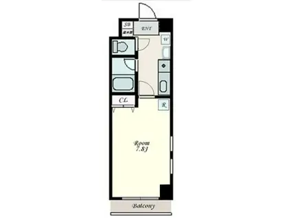 ソレアード・スィエテ(1K/7階)の間取り写真