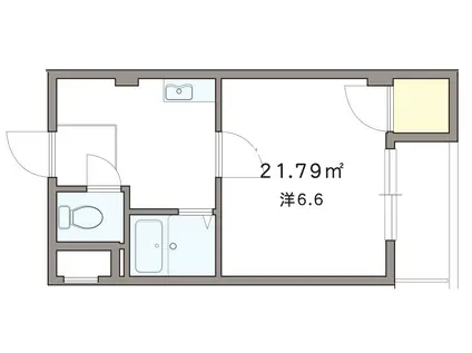 ノールプレール新町(1K/5階)の間取り写真