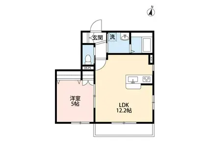 クラージュ(1LDK/1階)の間取り写真