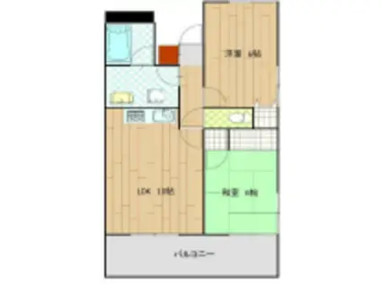 センタービレッジコート(2LDK/3階)の間取り写真