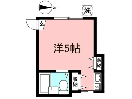 クリスタルコーポ(ワンルーム/1階)の間取り写真