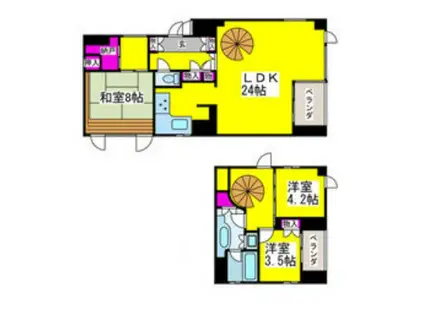 ドミノ・堺(3LDK/8階)の間取り写真