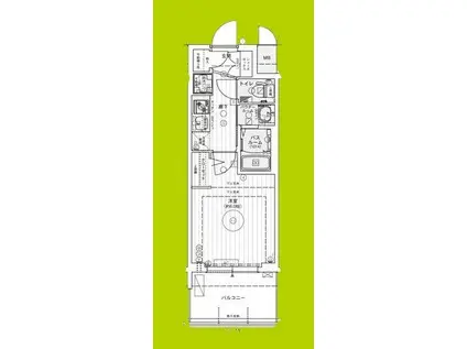 エステムコート難波ウエスト-SIDEIXレデント(1K/7階)の間取り写真