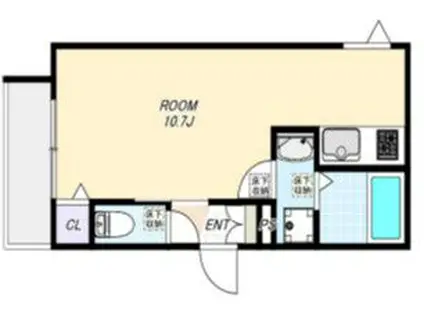 STONE FOREST V(ワンルーム/1階)の間取り写真